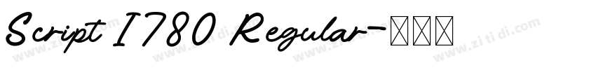 Script I780 Regular字体转换 Script I780 Regular字体转换